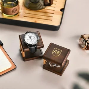 personalized wooden watch stand product image